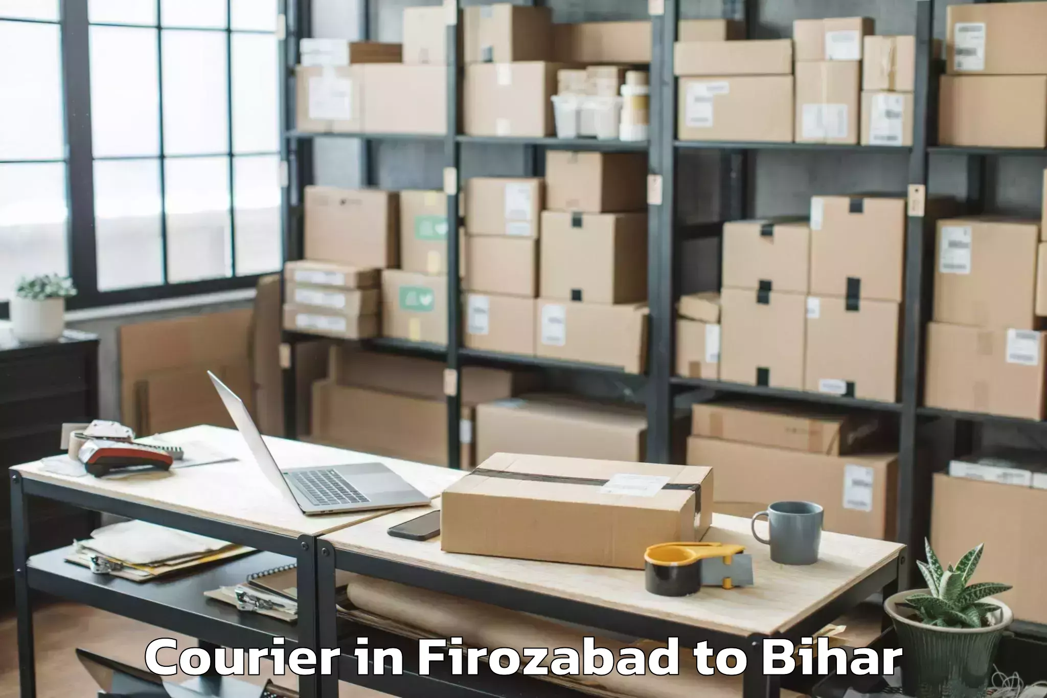 Book Firozabad to Lauria Nandangarh Courier